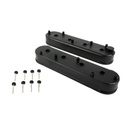 Valve Covers Chevrolet LS Fabricated Black Aluminium, Centre Bolt + Coil Mounts