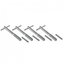 Valve Cover Hold Down T Bar Chrome 3-3/4"(95mm) Long x 1/4" Thread Set 4