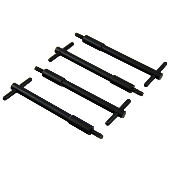 Valve Cover Hold Downs Black Aluminium T-Bars 4-5/8" long x1/4" Set 4