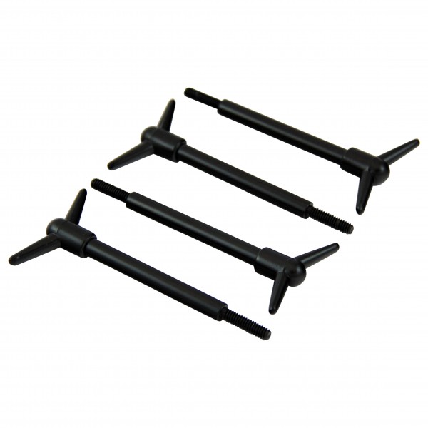 Valve Cover Hold Down Y-Wing Black 3 1/2"(89mm) Long x 1/4" Thread Set 4