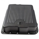 Transmission Pan GM Turbo 700 R4 Black Finned Milled Alloy Gasket Bolts Hardware