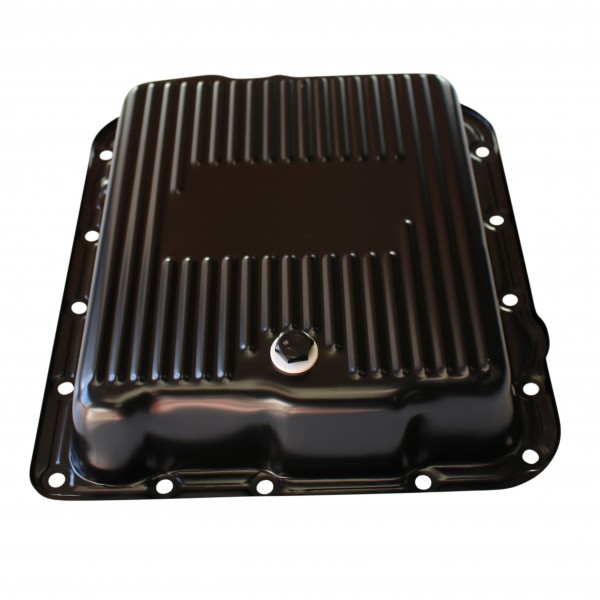 Transmission Pan GM 700R4-4L60E-4L65E Black Steel 2-1/2" Standard OEM Depth