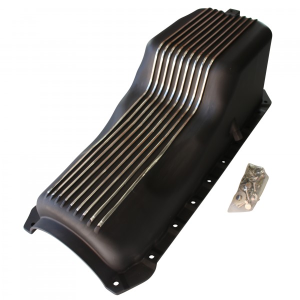 Oil Pan Chevrolet Big Block 396-402-427-454 Gen 4 1965-90 Black Alloy Finned
