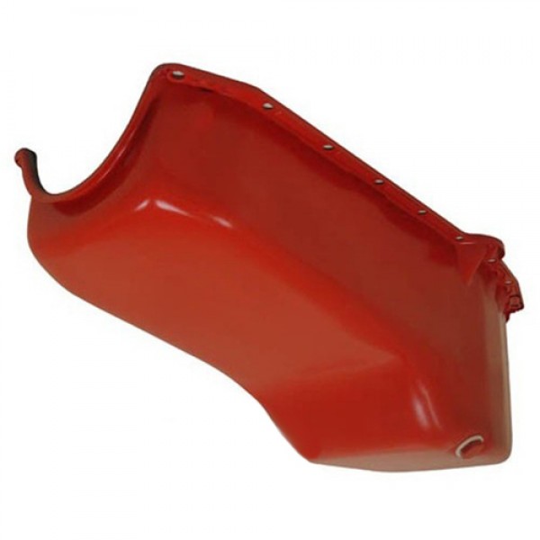 Oil Pan Sump Chevrolet Small Block 1955-79 283-400 Painted Orange Finish