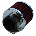 Valve Cover Breather Clamp On 1-1/2"(38mm) Id Chrome Top Red Element