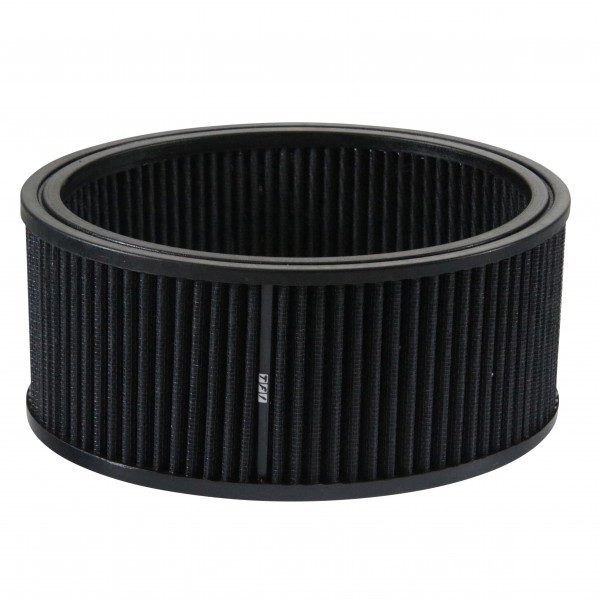 Air Cleaner Filter Element Black 9" Wide 4" Tall Round High Performance Cotton