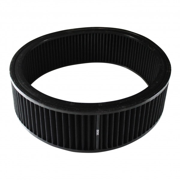 Air Cleaner Filter Element Black 14" Wide 4" Tall Round High Performance Cotton