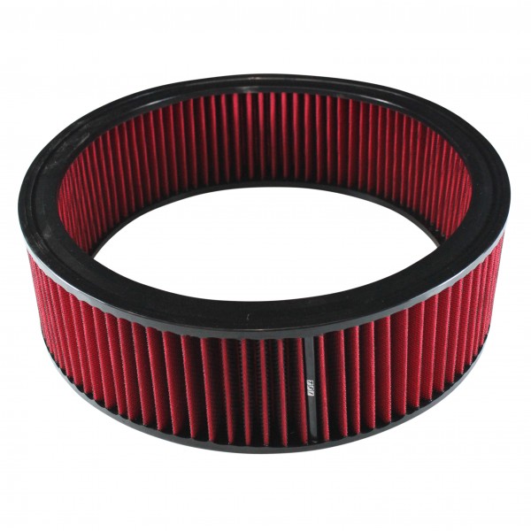 Air Cleaner Filter Element Red 14" Wide 4" Tall Round High Performance Cotton
