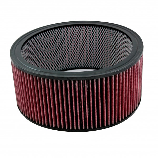 Air Cleaner Filter Element Red 14" Wide 6" Tall Round High Performance Cotton
