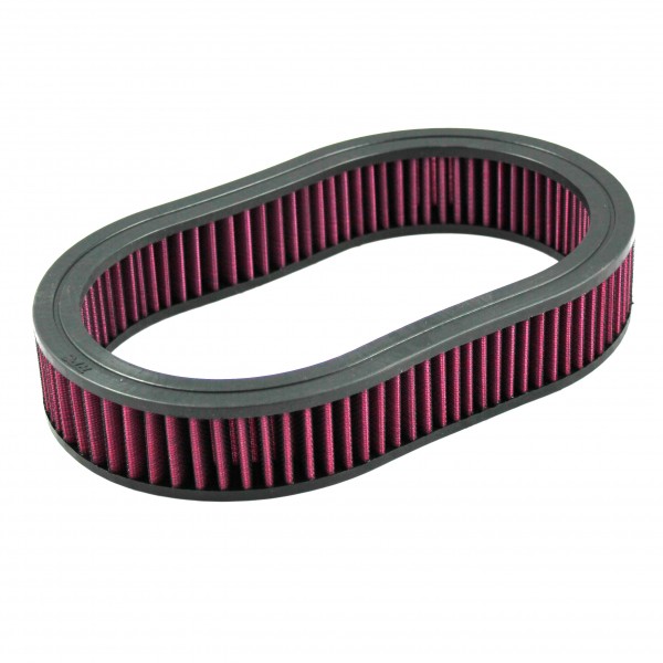 Air Cleaner Filter Element Red 12" Long 2" Tall Oval High Performance Cotton