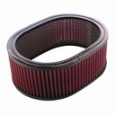 Air Cleaner Filter Element Red 12" Long 4" Tall Oval High Performance Cotton