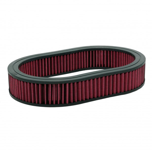 Air Cleaner Filter Element Red 15" Long 2" Tall Oval High Performance Cotton