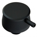 Valve Cover Breather Cap Push In 1"(25mm) Neck Alloy Black Smooth with Pcv