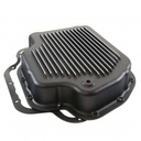 Transmission Pan GM Turbo 400 Black Alloy Depth 2-1/4" Extra Deep Fins +Hardware