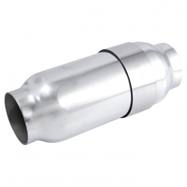 Airbox Inline Polished Alloy 76mm inlet/outlet, 257mm long (Spectre 9833)