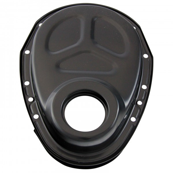 Timing Cover Chevrolet Small Block 283-305-327-350-400 Roller Cam Black Steel