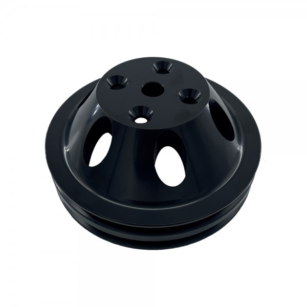Pulley Water Pump Double Groove Lwp Black Alloy Small Block Chevrolet 265-400
