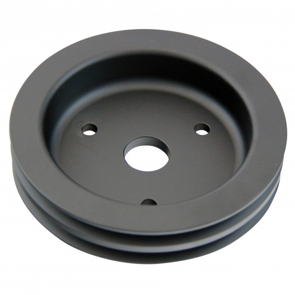 Pulley Crankshaft Double Groove Swp Black Alloy Big Block Chevrolet 396-454