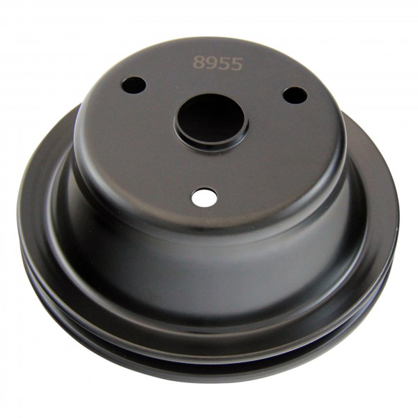 Pulley Crankshaft Single Groove Lwp Black Steel Small Block Chevrolet 265-400