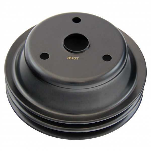 Pulley Crankshaft Double Groove Lwp Black Steel Small Block Chevrolet 265-400