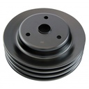 Pulley Crankshaft Triple Groove Lwp Black Steel Small Block Chevrolet 265-400