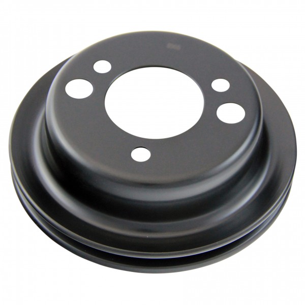 Pulley Lower Add-On A/C Single Groove Swp Black Steel Big Block Chev 396-454