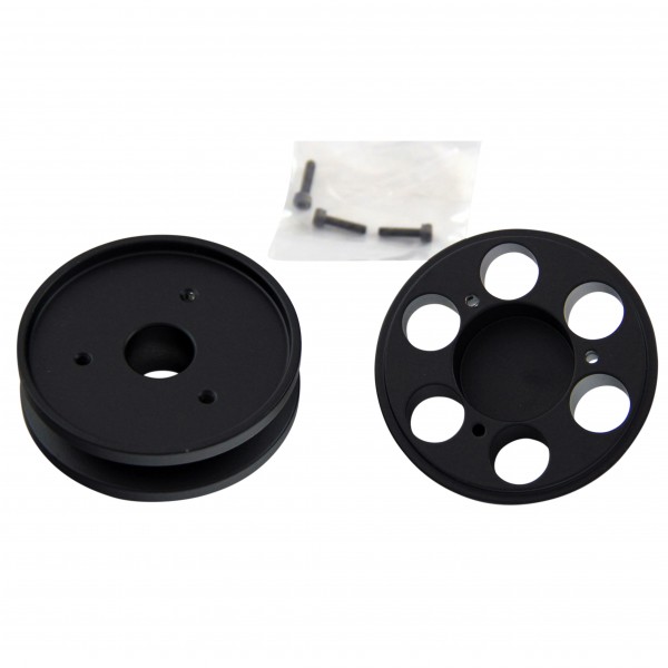 Pulley Alternator Single Groove + Nose Cover Black Alloy SB Chev
