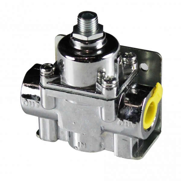 Fuel Pressure Regulator Chromed Aluminium 1-4 Psi 3/8" Npt Ports