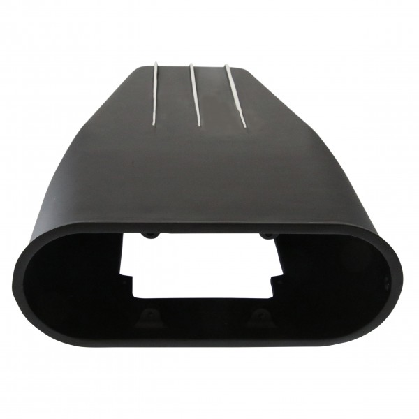 Street Scoop Finned (Mr Gasket Style) Bug Catcher Single/Dual Carb Black 20-1/2"