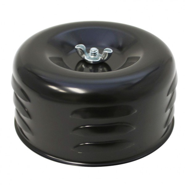 Black Louvered Style Air Cleaner 4" Wide x 2" Tall  -2 5/8" & 2-5/16" neck