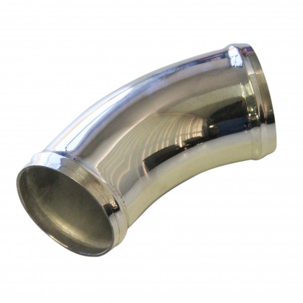 Intake Pipe Intercooler 2.5" (63mm) OD 45 Degree Polished Alloy Pipe 6" (150mm)