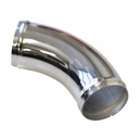 Intake Pipe Intercooer 2.5" (63mm) OD 60 Degree Polished Alloy Pipe 6.1" (155mm)