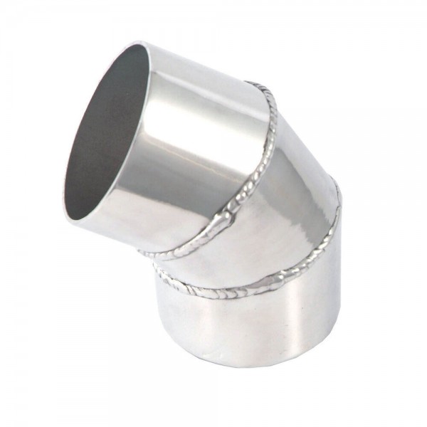 Polished Alloy Intake Pipe 3" (76mm) OD 60 degree Welded Bend