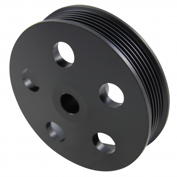 Pulley GM/Ford Power Steering Pump Serpentine Groove Black Alloy 5/8" Shaft