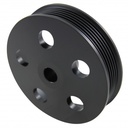 Pulley GM/Ford Power Steering Pump Serpentine Groove Black Alloy 5/8" Shaft