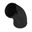 Intake Pipe Intercooler 3" (76mm) OD 45 Degree Black Alloy Pipe 6" (150mm)