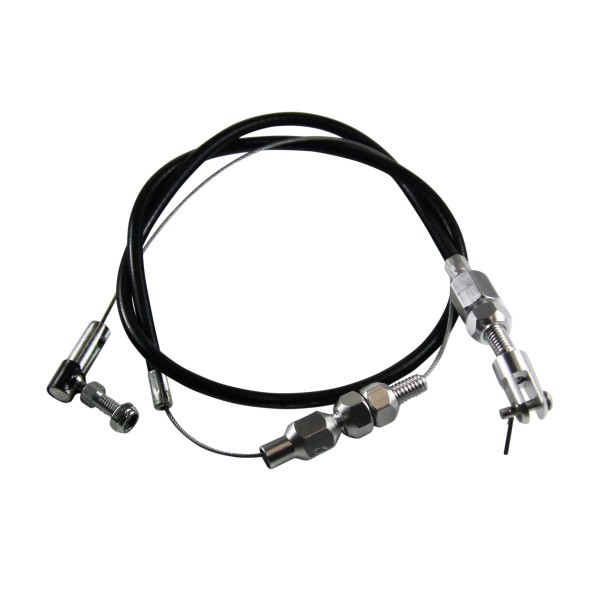 Throttle Cable Assy Kit Fits Carb Engine + some Efi Black Rubber 24 Inch Long
