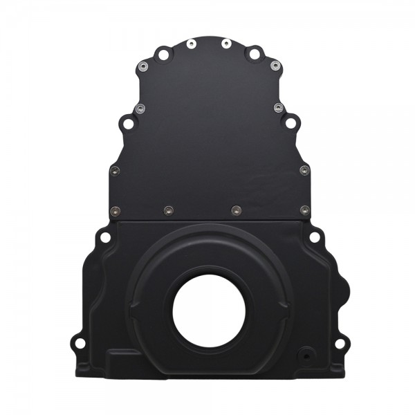 Timing Cover LS Engine 2 piece without Cam Sensor Hole (Black)