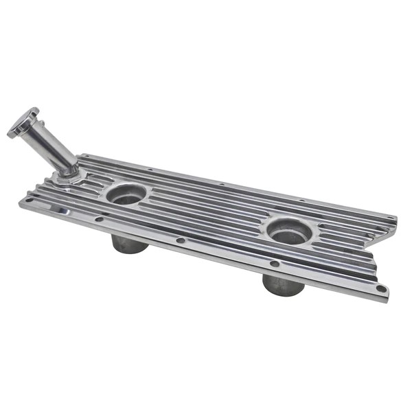 LS Chevrolet Gen III Engine Valley Plate Cover with Oil Fill Tube Polished