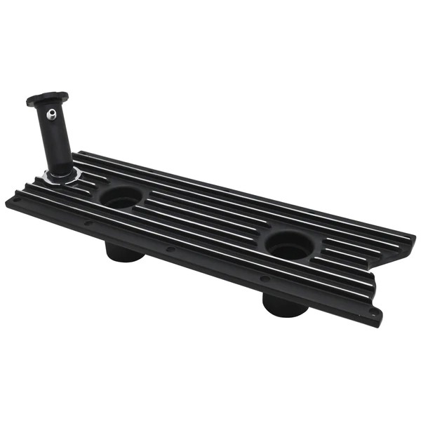 LS Chevrolet Gen III Engine Valley Plate Cover with Oil Fill Tube Black Finned