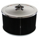 Chrome Air Cleaner 9" Wide x 5" Tall Holley Edelbrock Carburettor Black Element