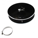 Chrome Air Cleaner 9" Wide x 2" Tall 3-1/16"(80mm) Nikki Carb Black Element