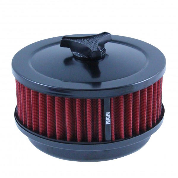 Black Air Cleaner 6-3/8" Wide x 2-1/2" Tall 5-1/8" Holley Edelbrock Red Element