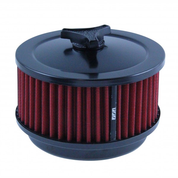 Black Air Cleaner 6-3/8" Wide x 3" Tall 5-1/8" Holley Edelbrock Red Element