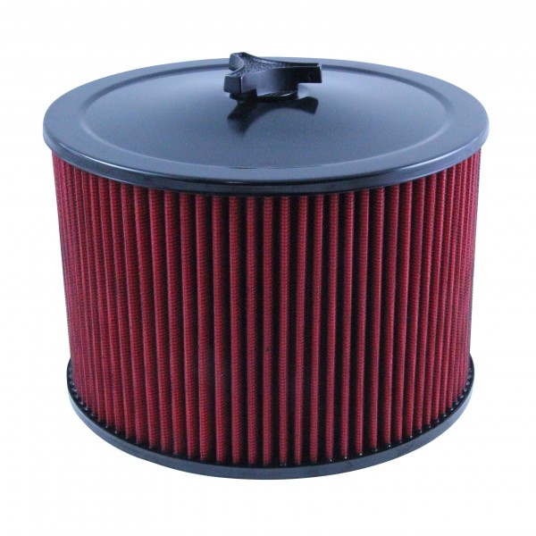 Black Air Cleaner 9" Wide x 6" Tall Holley Edelbrock Carburettor Red Element