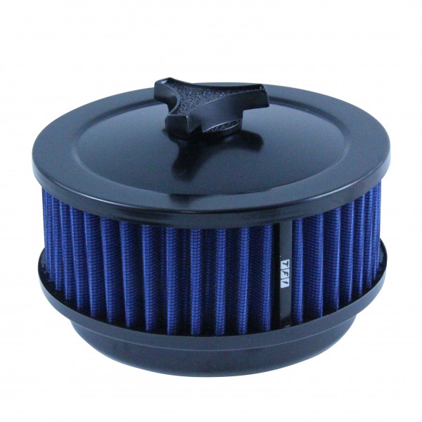 Black Air Cleaner 6-3/8" Wide x 2-1/2" Tall 5-1/8" Holley Edelbrock Blue Element