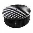 Black Alloy Full Finned Air Cleaner 14" x 5" Holley Edelbrock Black Cotton Filte