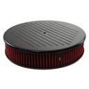 Black Ball Milled Aluminium Air Cleaner 14" x 3" Holley Edelbrock Red Filter