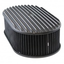 Oval Black Full Finned Air Cleaner 15" x 4" Holley Edelbrock Quadrajet Carter
