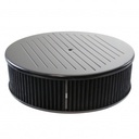 Black Ball Milled Aluminium Air Cleaner 14" x 4" Holley Edelbrock Black Filter
